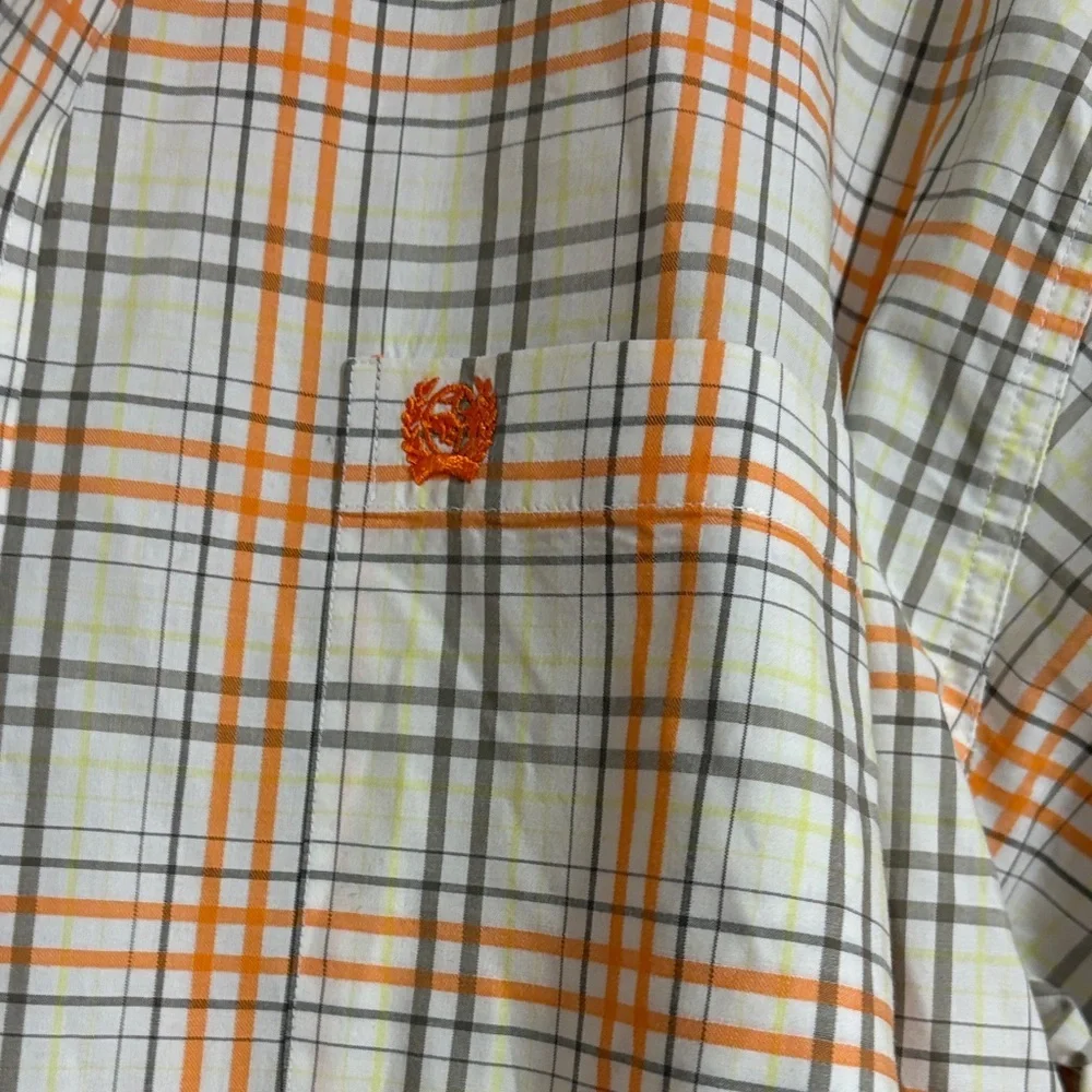 Cinch Men's Orange Plaid Shirt